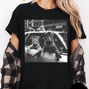 Funny Cat Gang T-Shirt | Vintage Meme Sarcastic Graphic
